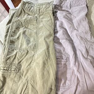 Set of two Casual Cargo Pants in Olive Green and Light Gray (2 Pair)